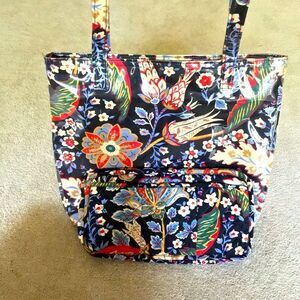 Kingdom Creation Floral Tote Bag with Matching Pouch Made in Cambodia